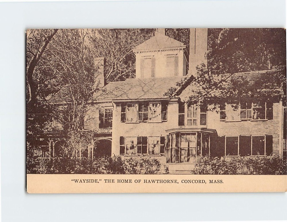 Postcard Wayside The Home of Hawthorne Concord Massachusetts USA
