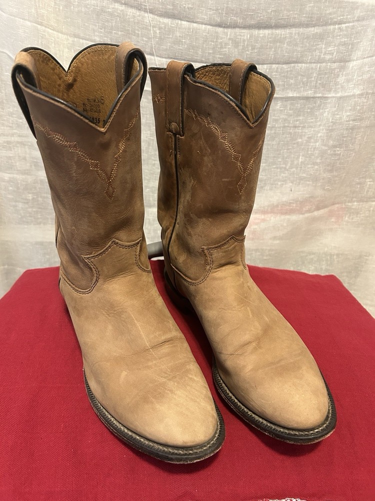 Justin 4760 Original Size 10D Wellington Soft Toe Work Boots Preowned
