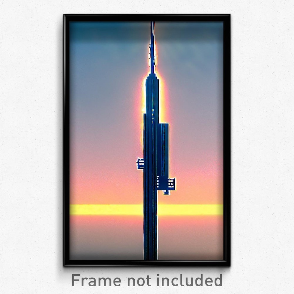 Pixel Art Poster - Magnificent Bight (8 Bit Psychedelic Trippy Video Game Print)