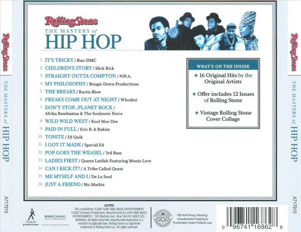 VARIOUS ARTISTS MASTERS OF HIP-HOP [SONY BMG] NEW CD