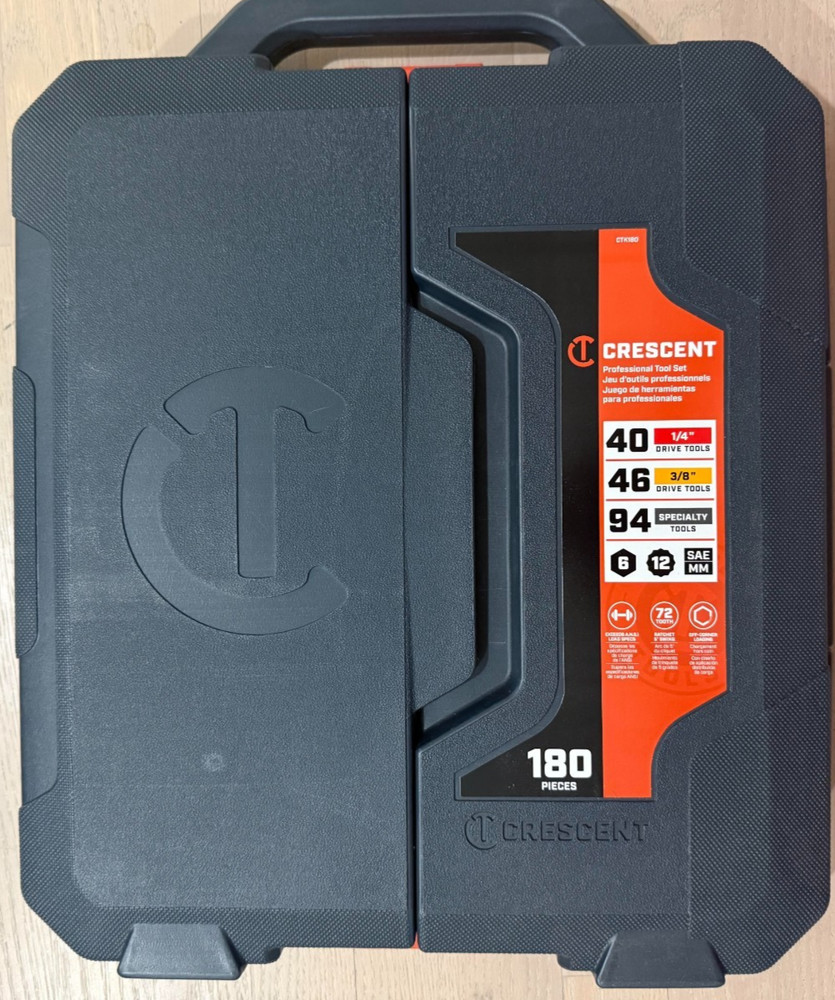 180 Piece Set Crescent Mechanics Tool Set SAE & Metric CTK180