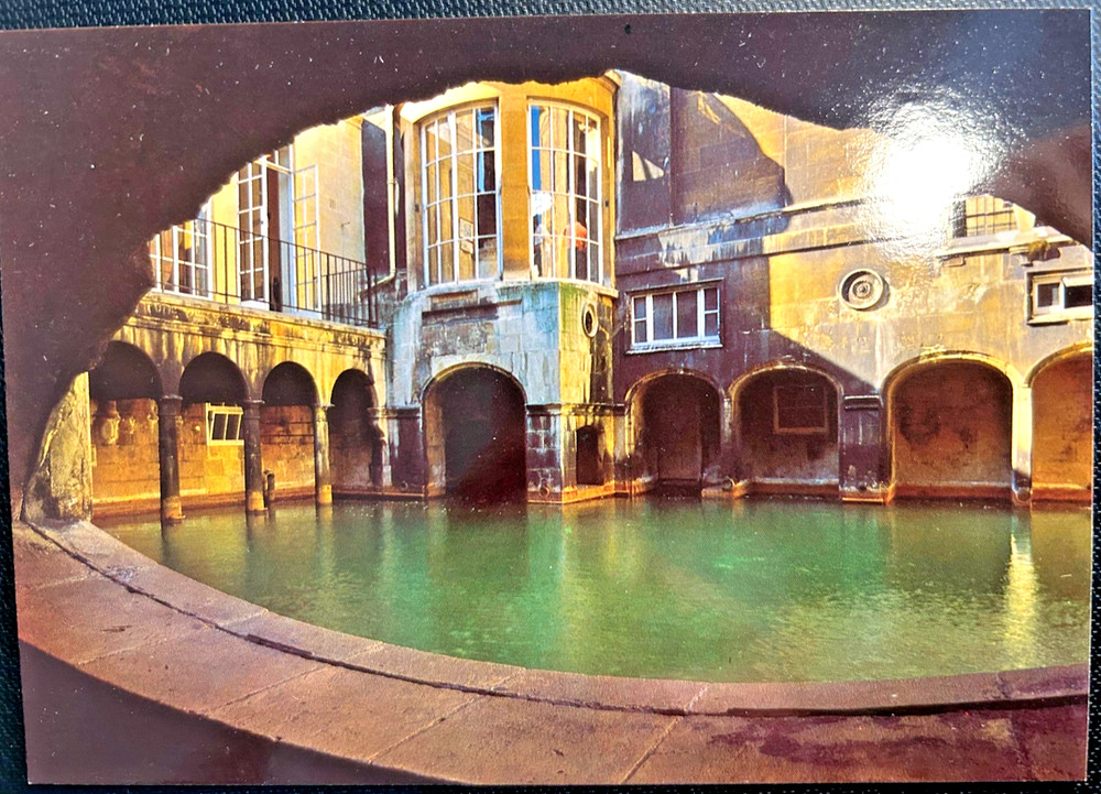 Postcard: The Kings Bath of the Romans Baths, built for King Edgar in 10th cent