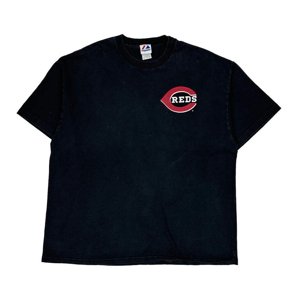 Cincinnati Reds Majestic Mlb T-Shirt - 2XL Black Cotton