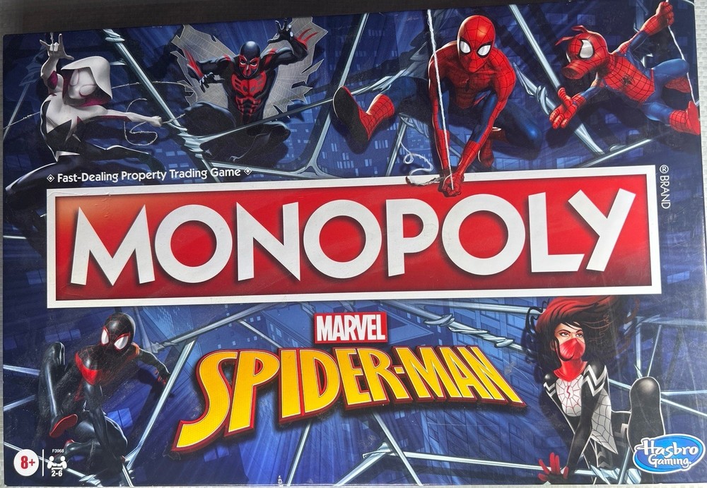 Monopoly Marvel Spider-Man Edition Board Game Complete Sealed Hasbro