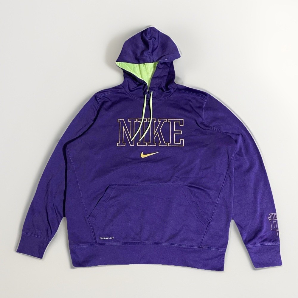 Nike Hoodie Pullover Women XL Purple Therma-Fit Workout Running Performance Gym