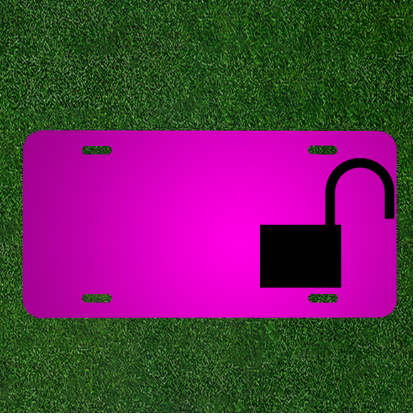 Personalized Car License Plate with Custom Lock Unlock and Name Feature