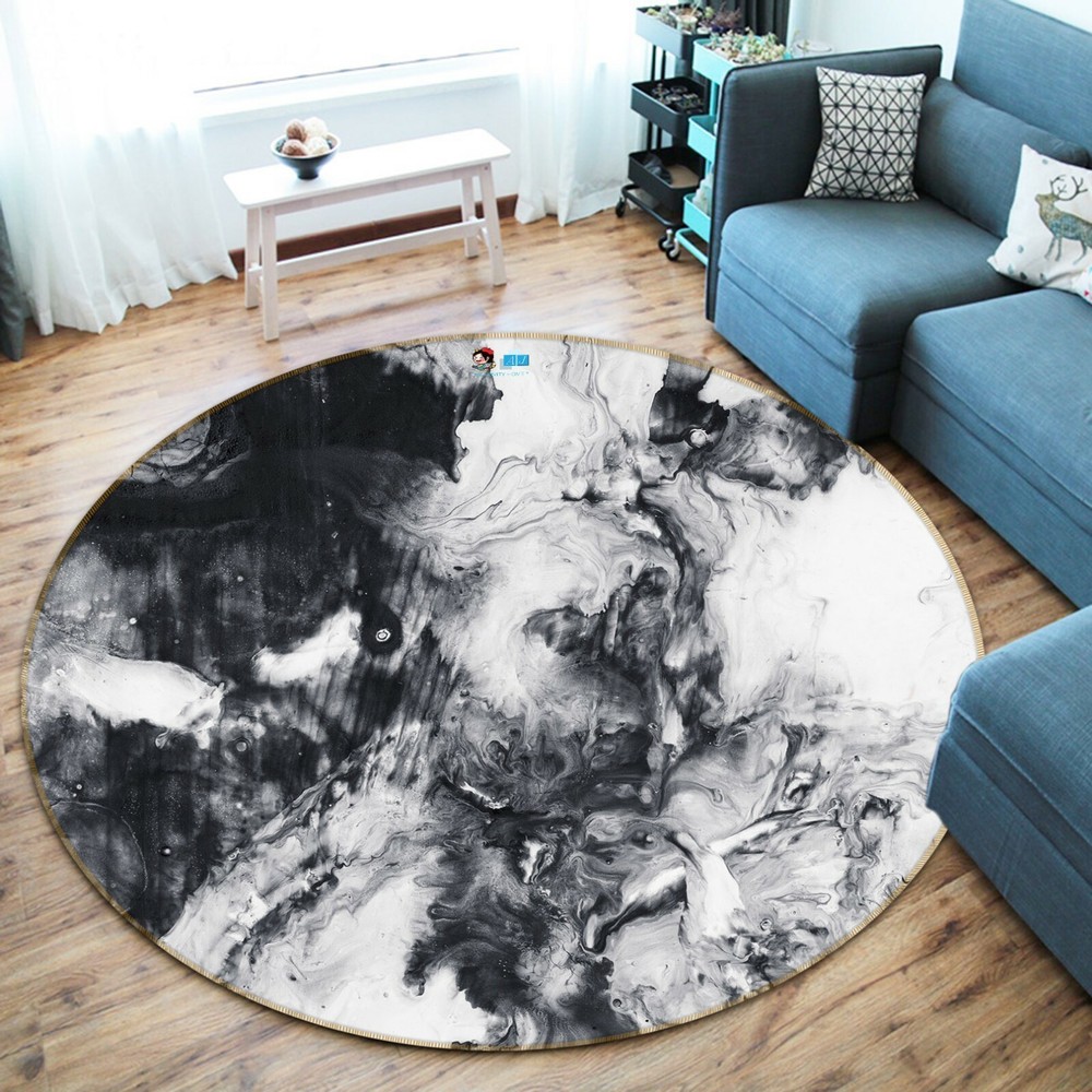 3D Black And White Texture NAO4181 Game Rug Mat Elegant Photo Carpet Mat Fay