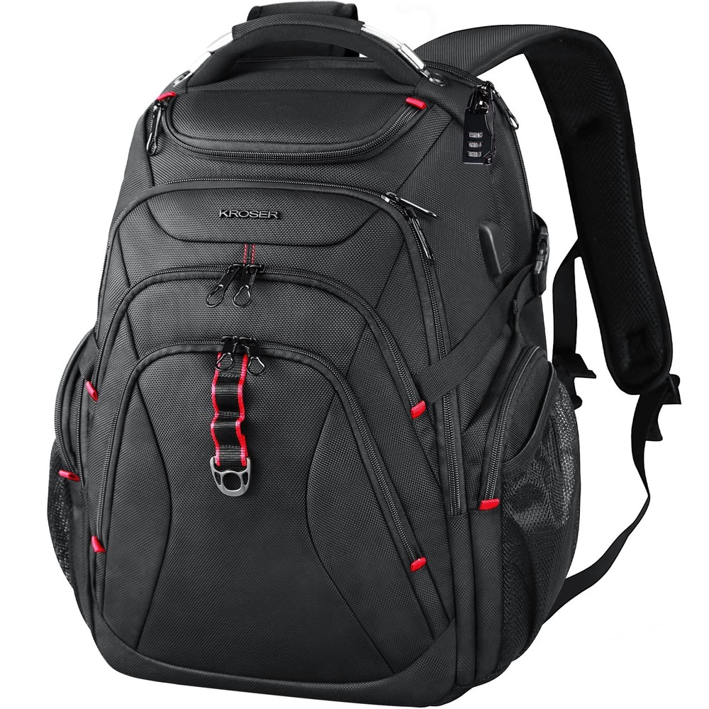 17.3 Inch XL Travel Laptop Backpack with Hard Shell Protection by Saferoo