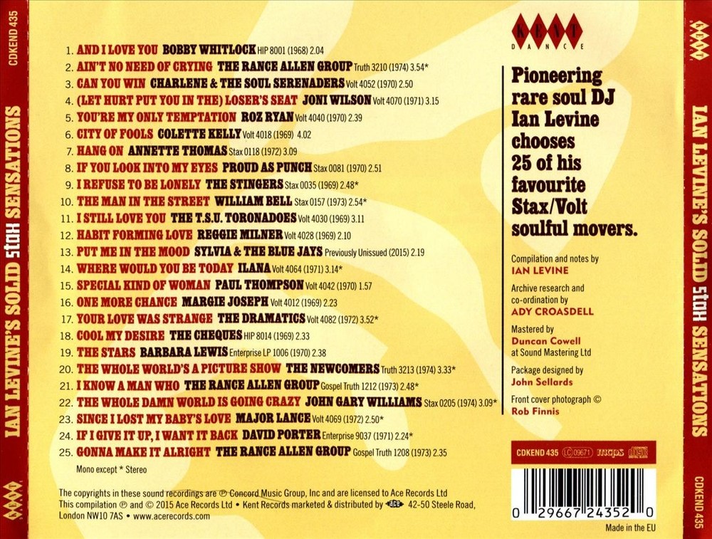 Various Artists Solid Stax Sensations New Cd