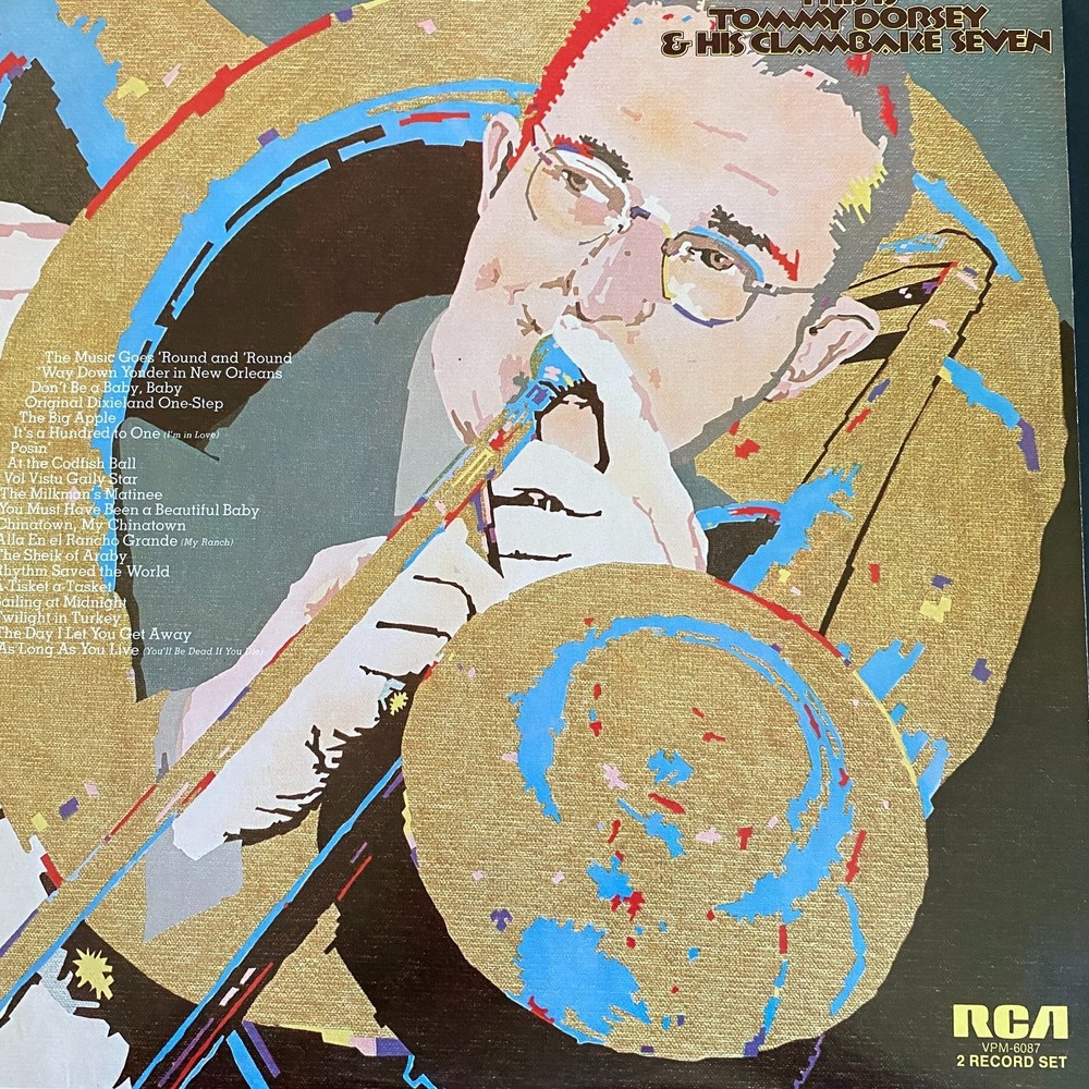 Tommy Dorsey & His Clambake Seven 2xLP Record 1973 RCA Jazz Swing 33 RPM