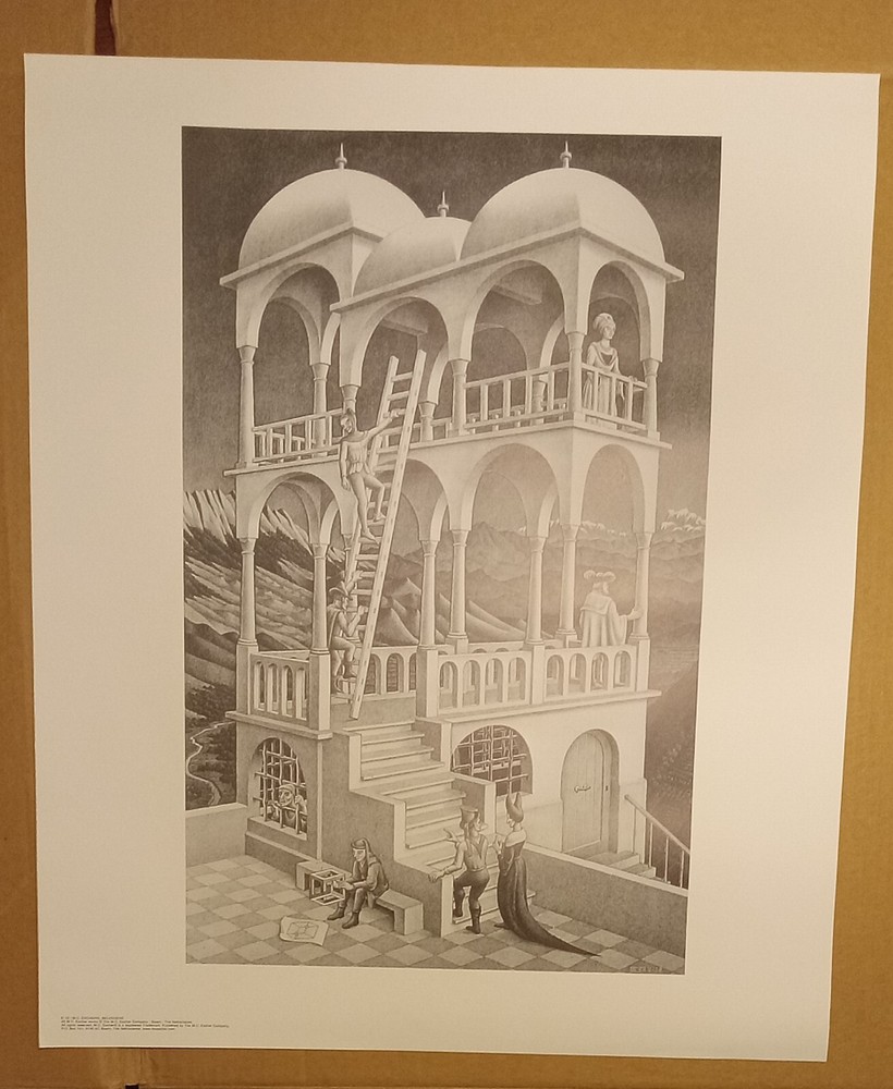 E 12 M.C. Escher BELEVEDERE AC Baarn The Netherlands 21.5 X 25.5 Print