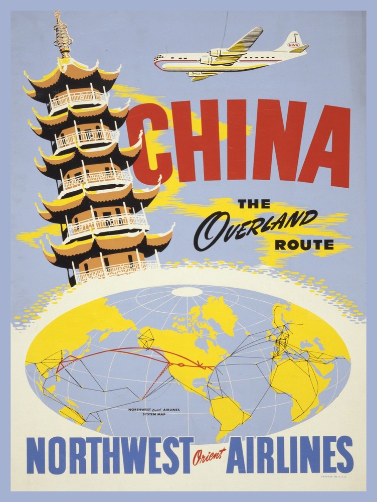 9711.Decoration Poster.Room Wall art.Home decor.China travel.Aviation.Pagoda