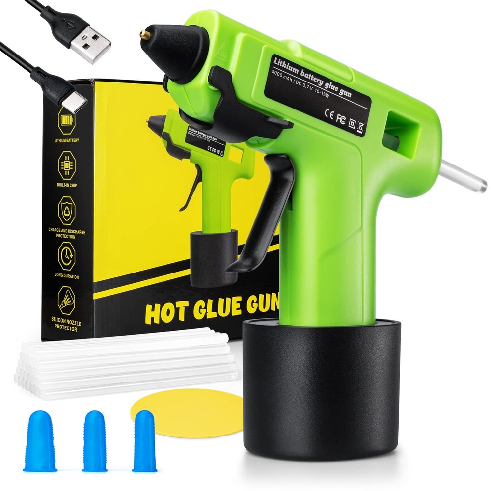 Cordless Hot Glue Gun,Fast Preheating Hot Glue Gun Kit w/ 30 Pcs Glue Sticks¡