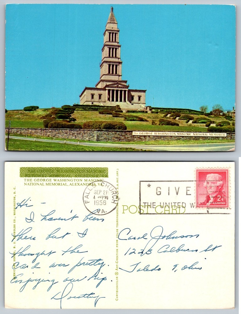George Washington Masonic National Memorial Postcard
