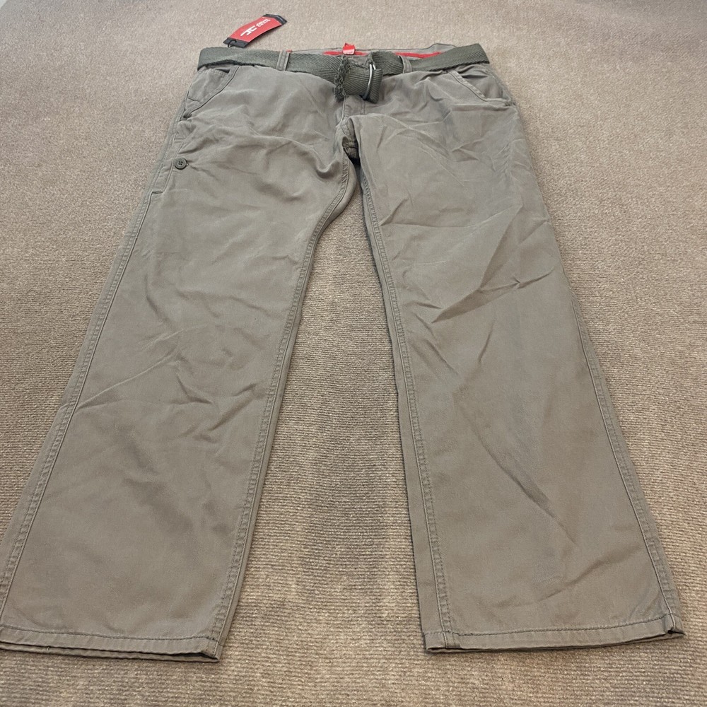Jordan Craig Pants Mens Size 42x32 Cargo Hip Pocket Charcoal Gray Belted NWT