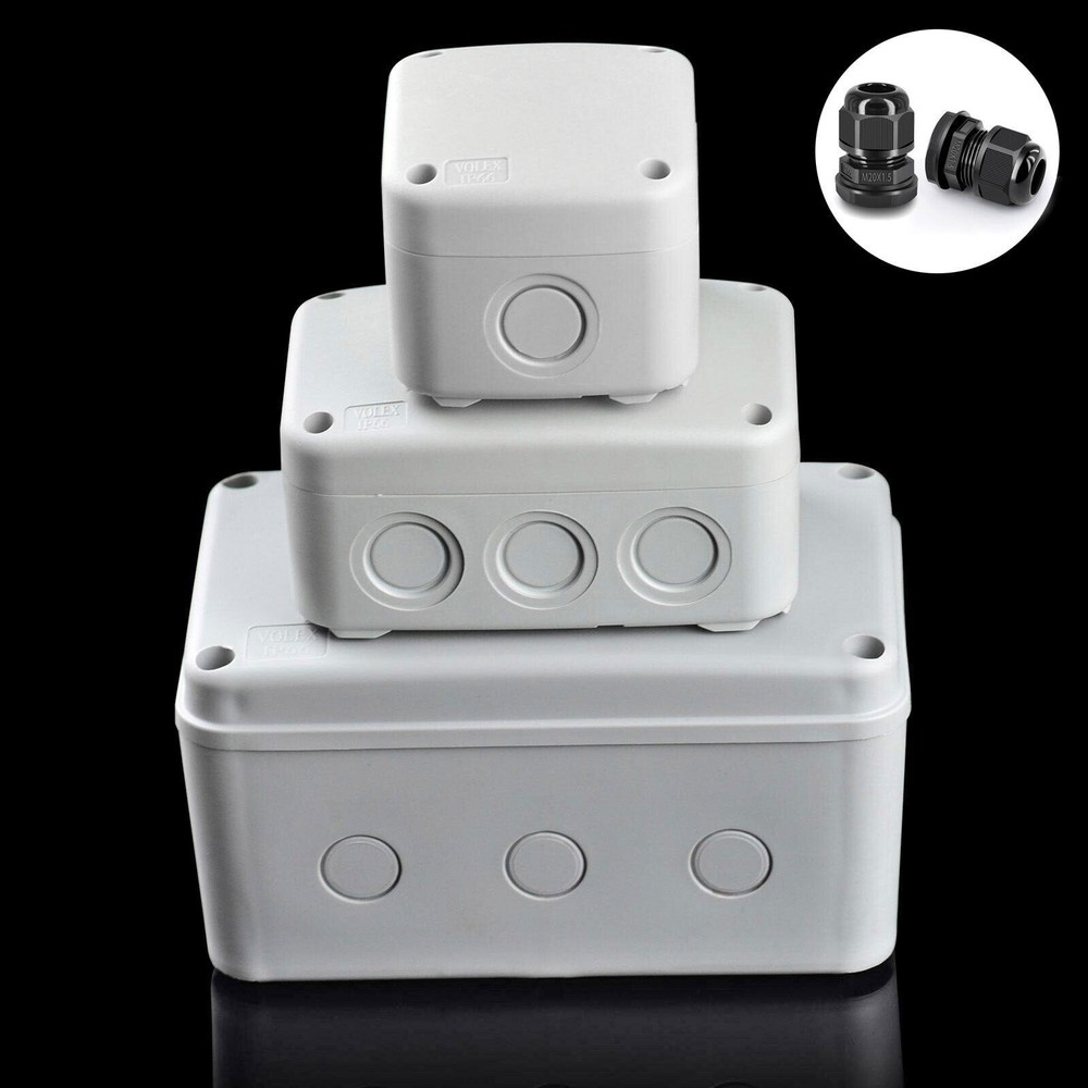 Waterproof Electrical Junction Box Enclosure ABS Plastic Large Small Cable Case-image