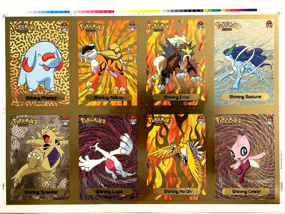 2024 POKEMON 2 UNCUT SHEET Infinity Johto Peru Edition Foil Rare Lugia Celebi