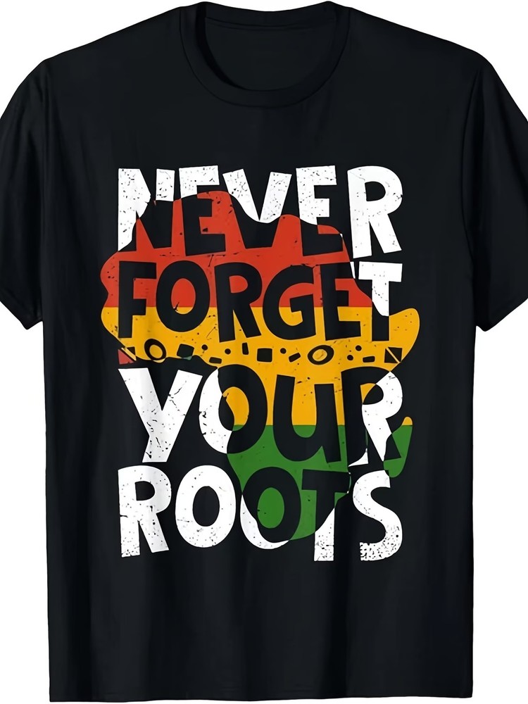 Never Forget Your Roots Afro American Black History Month T-Shirt