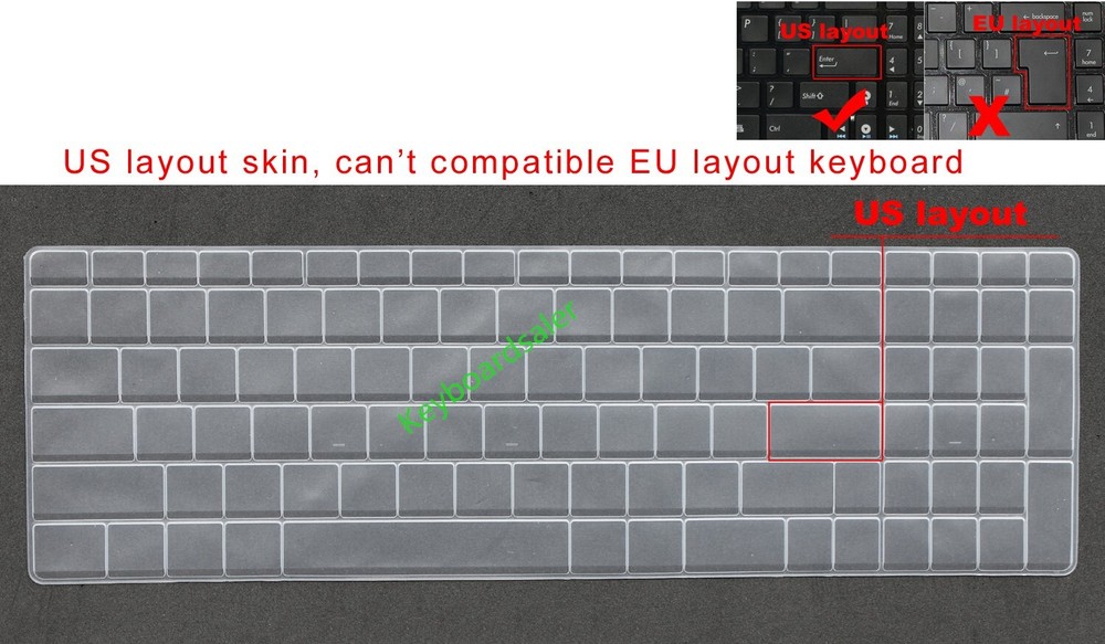 Asus N56 K60 S56 A52 Keyboard Skin Cover for Multiple Models