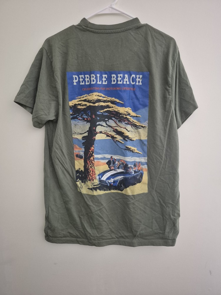 Pebble Beach green cotton t-shirt Size L
