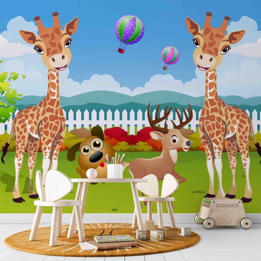3D Animals Landscape Cartoon Wall Murals Wallpaper Murals Wall Sticker