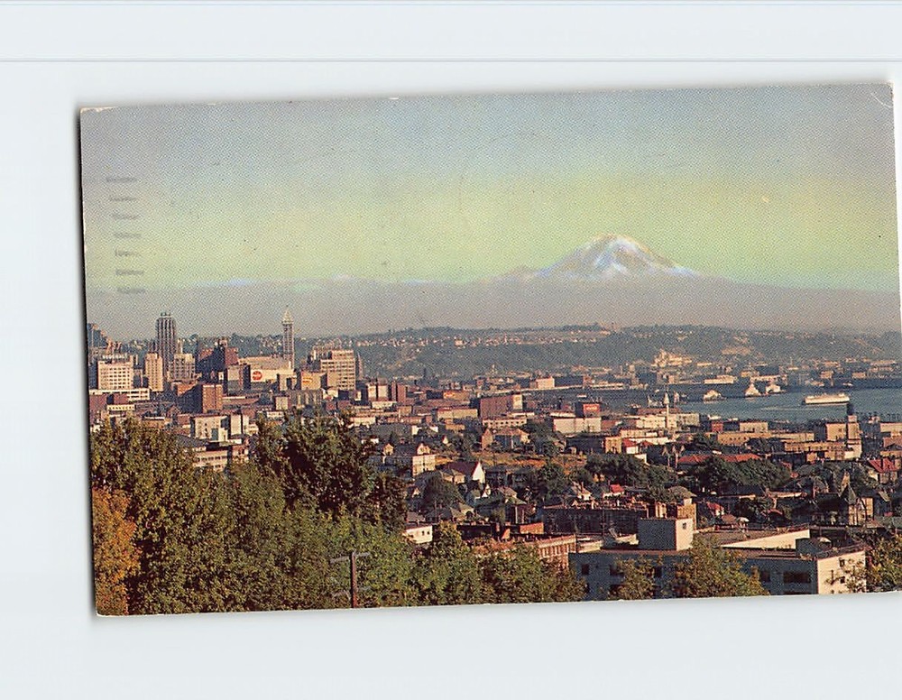Postcard General View of City Seattle Washington USA