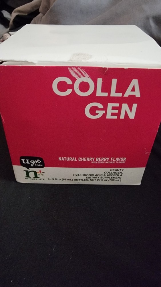 Nutrilite Collagen Shot Natural Cherry Berry  Hyaluronic Acid & Acerola 9x3fl oz-image