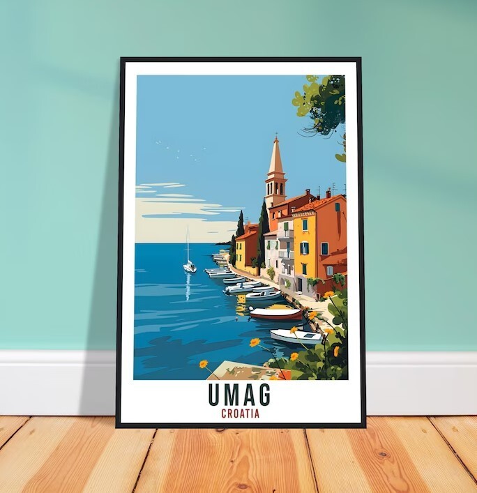 Umag Travel Print Croatia Wall Art Wall Hanging Home Décor