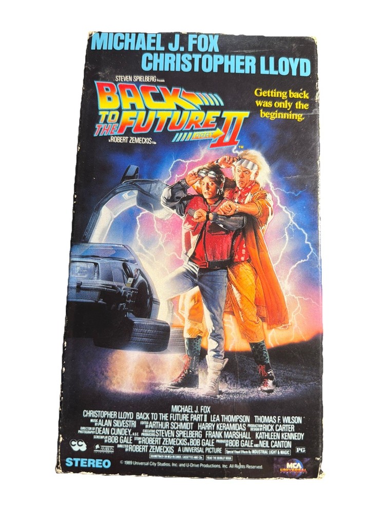 Back to The Future 2 Vintage VHS Tape Michael J Fox Christopher Spielberg Untest