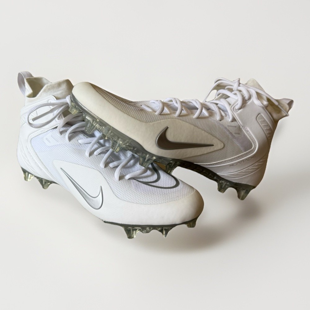 Nike Alpha Huarache 8 Elite LAX Lacrosse Cleats for Men Size 13 White CW4440-110
