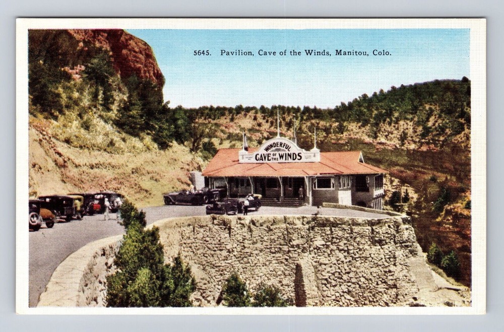 Manitou CO-Colorado, Pavilion, Cave Of The Winds, Antique, Vintage Postcard