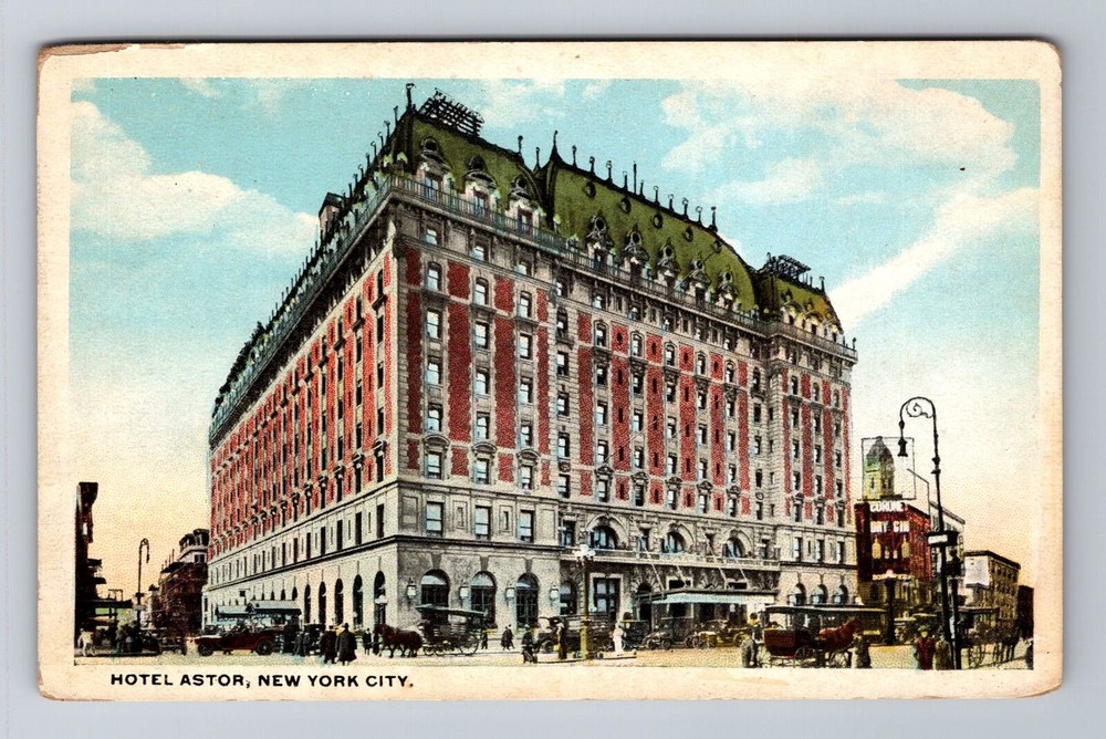 New York City NY-New York, Hotel Astor, Advertisement, Vintage Souvenir Postcard