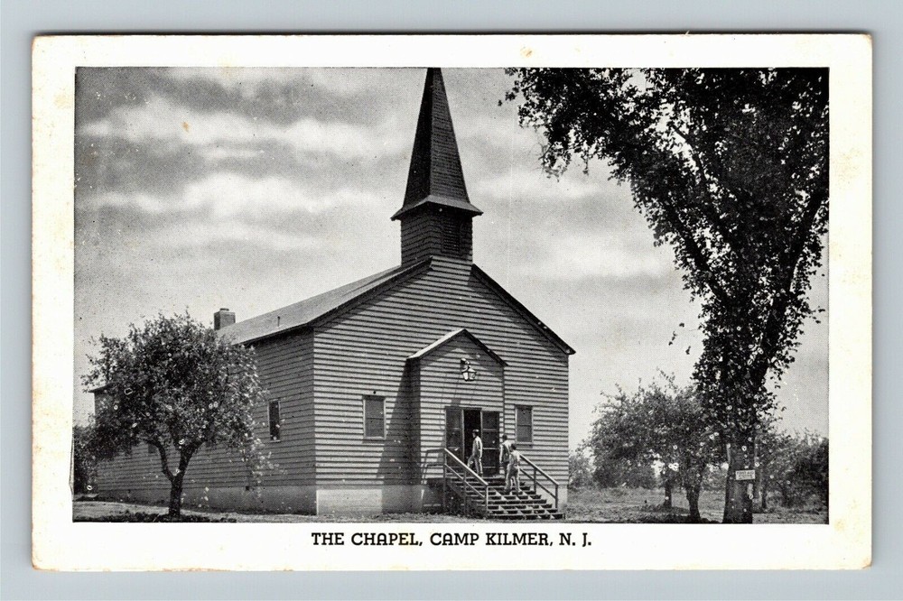 Camp Kilmer NJ-New Jersey, The Chapel Vintage Souvenir Postcard