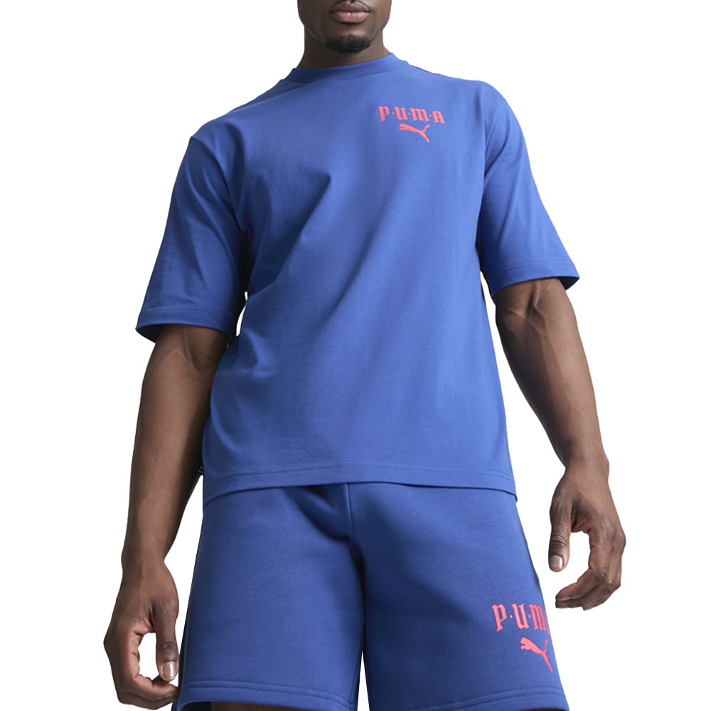 PUMA Classics Play Paris Forever Beat Graphic Crew Neck Short Sleeve T-Shirt Men