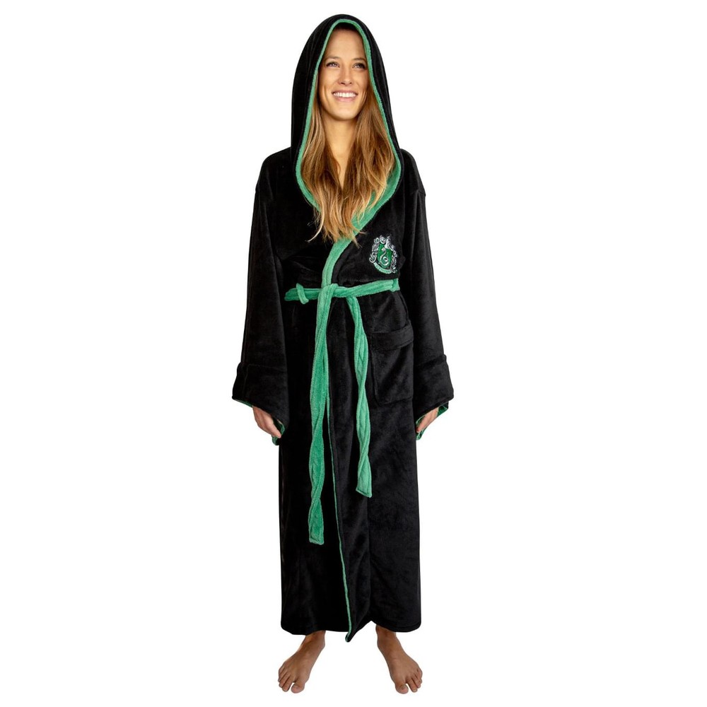 Harry Potter Slytherin Hooded Robe for Adults - One Size Fits Most