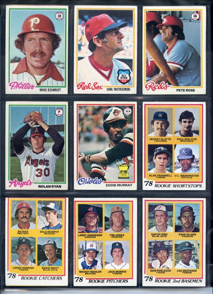 1978 Topps Complete Set (726) Mixed Grade PR-EX Overall VG Murray RC Molitor RC