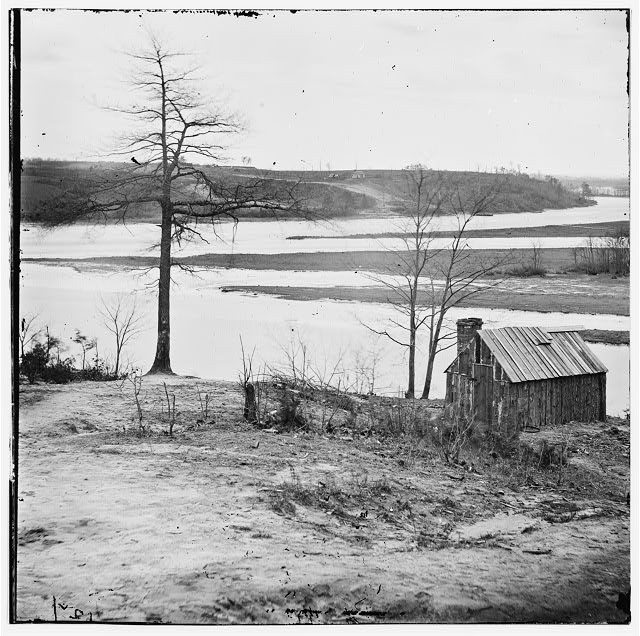 View,Appomattox River,structure,Petersburg,Virginia,United States Civil