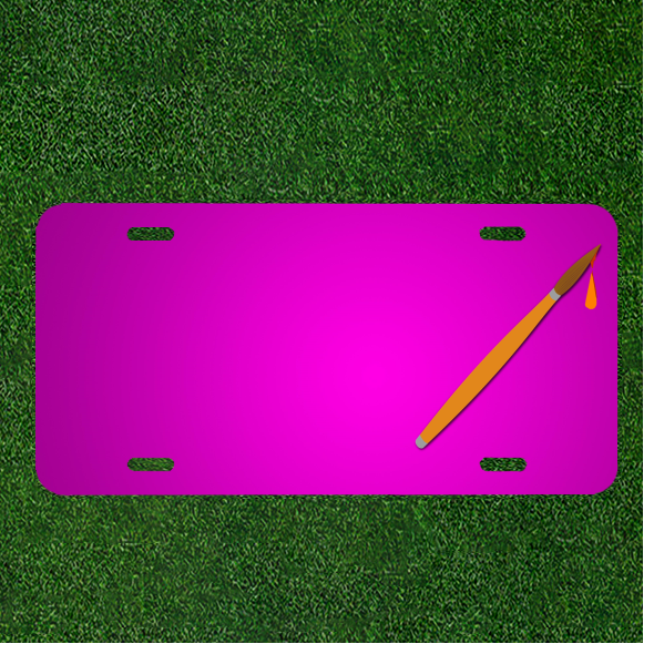 Design Your Own Custom Car License Plate with Name in Paint Brush Color Style