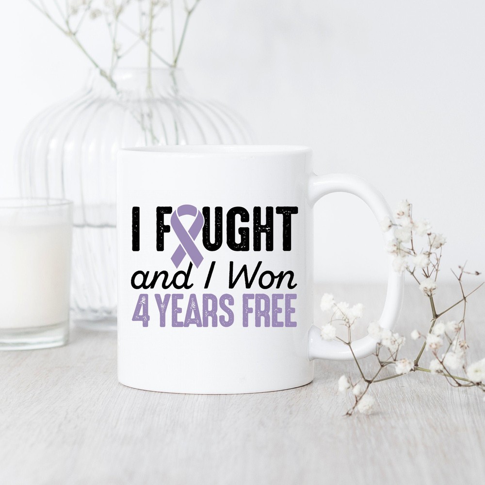 4 Years Cancer-Free Testicular Cancer Survivor Celebration Mug