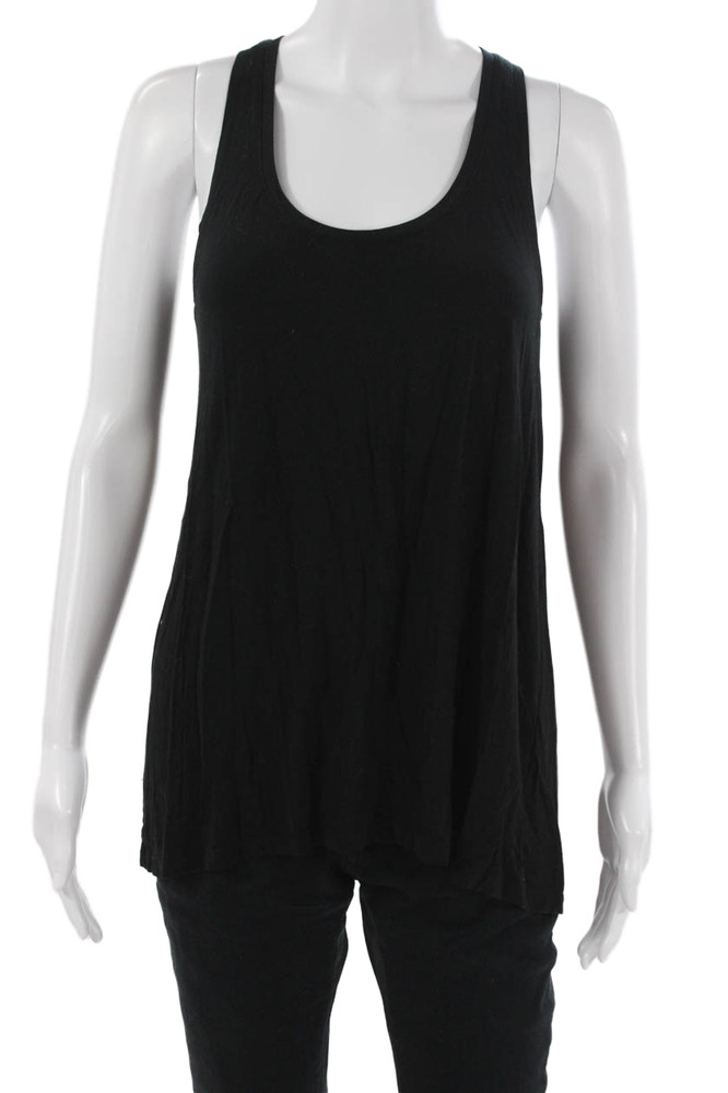 Vince Womens Black Cotton Basic Sleeveless Tank Round Neck Size MFree Shipping in US $100+ Orders | $6.95 Orders Below
