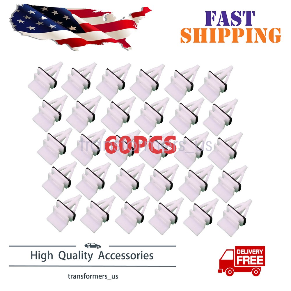 60* Side Skirt Sill Seal Panel Mounting Trim Clips For Acura Honda Accord Civic