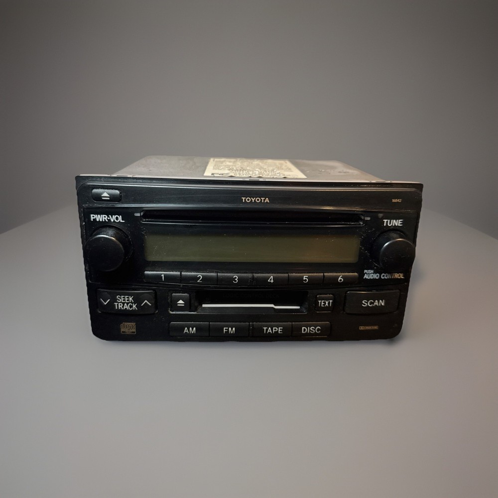Toyota 86120-52241 Car Stereo AM FM CD Cassette Player Unit Black VTG