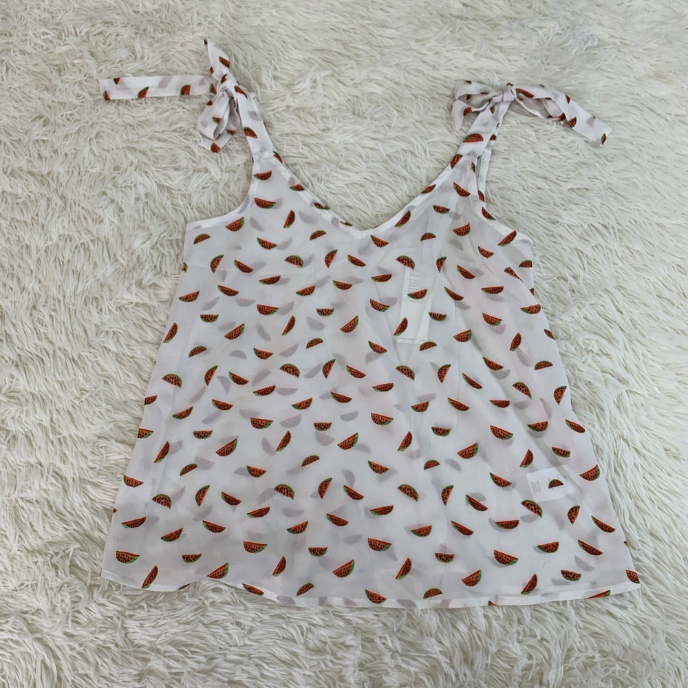 Copper & Ella white watermelon tank top XS