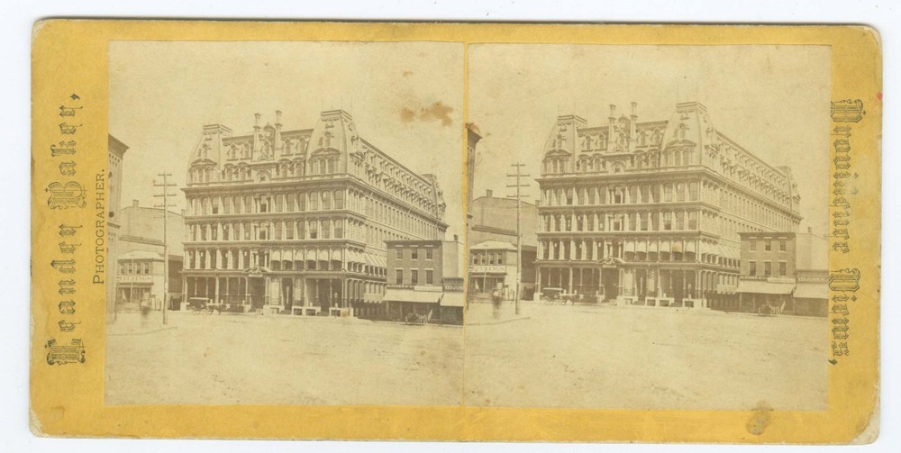 G2074~ RHODE ISLAND –Providence Butler Exchange c.1870s Stereoview- by L. Baker