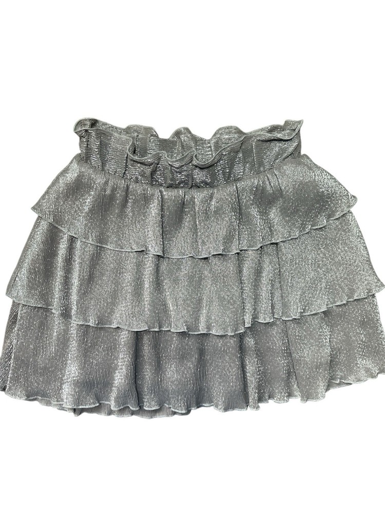 NWT Show Me Your Mumu Metallic Ruffle Skirt
