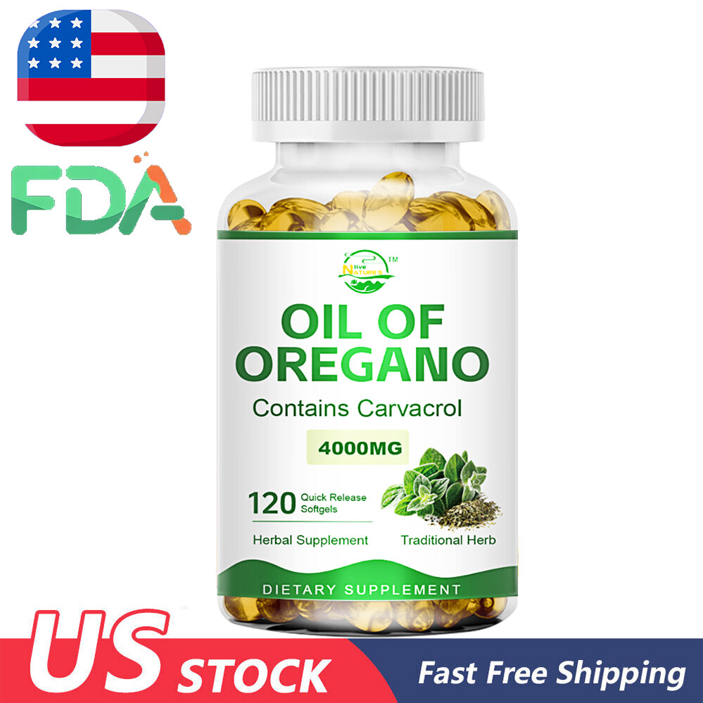 Oregano Oil 4000mg 120 Softgels with Carvacrol for Immune Support