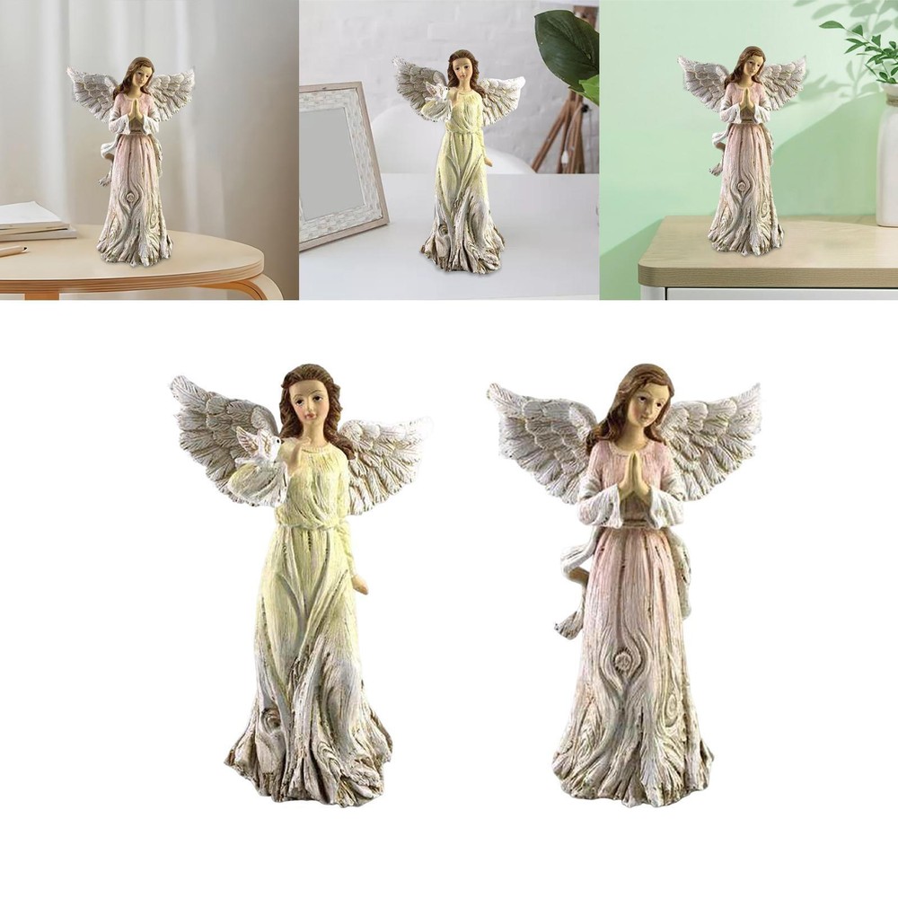 Blessing Angel Figurine Resin Artistic Inspirational Gifts Sculpted Handmade