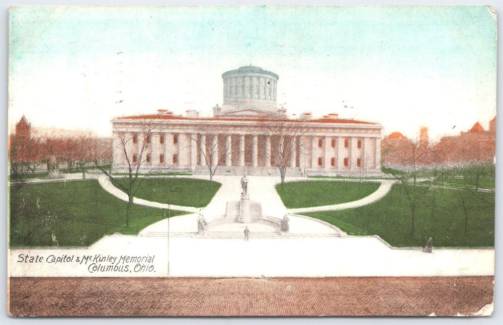 1907 Ohio State Capitol McKinley Memorial Columbus OH Vintage Postcard