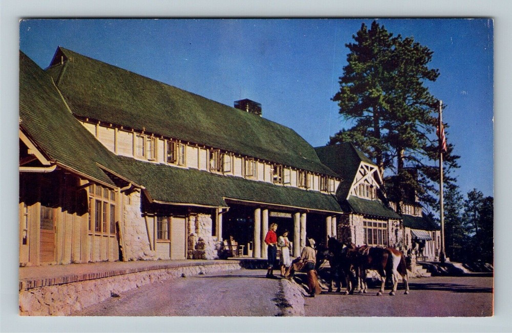 Bryce Canyon National Park UT-Utah, Bryce Canyon Lodge Vintage Souvenir Postcard