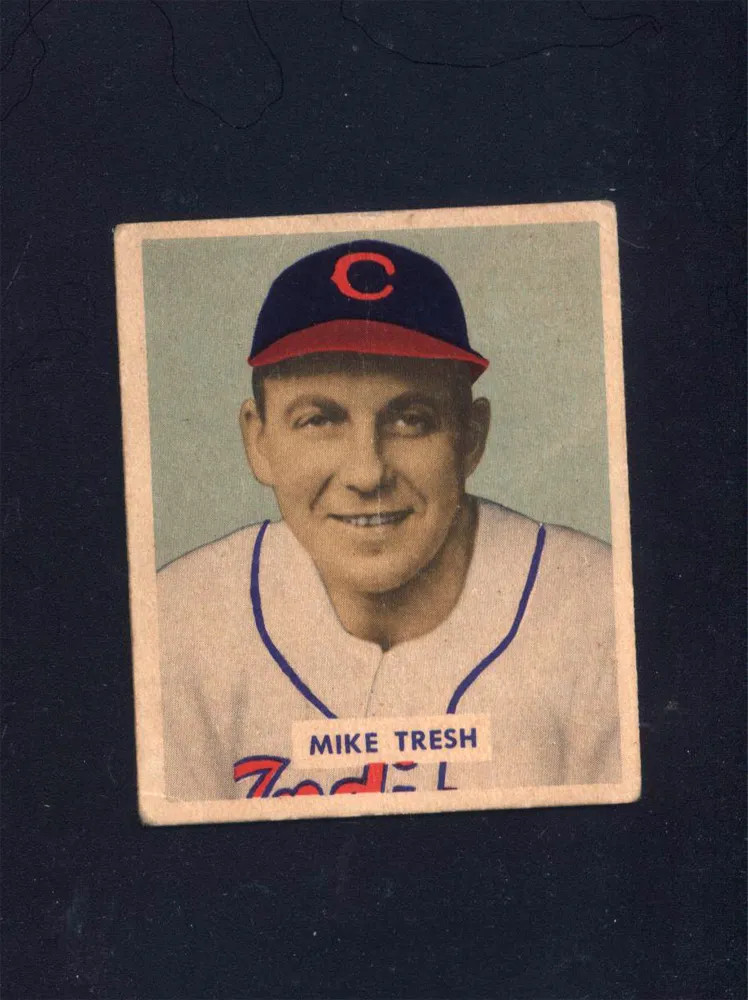 1949 Bowman #166 Mike Tresh Indians (GD) 011645